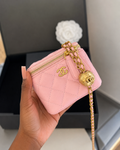 Pink Aura Quilted Luxe Coin Purse