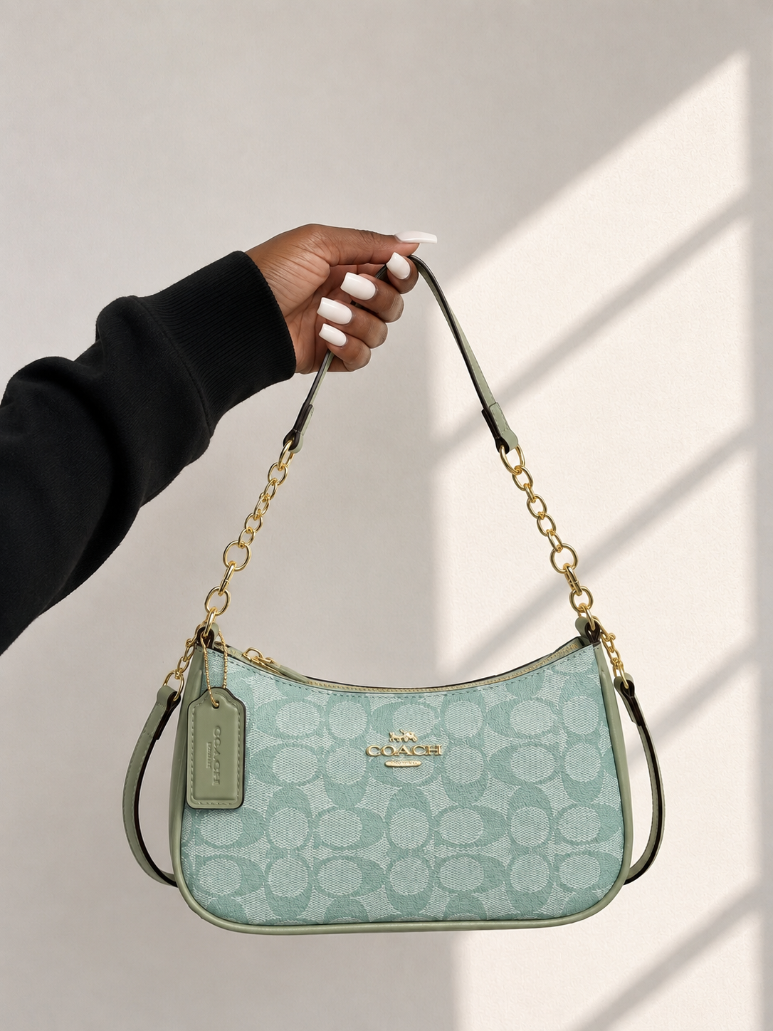 Pink Aura Sage Luxe Shoulder Bag
